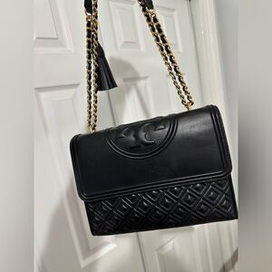 Tory Burch Fleming Leather Convertible Shoulder Bag